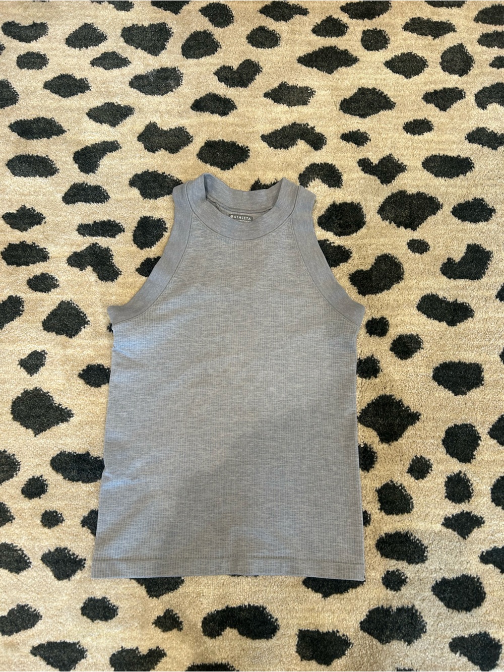 Athleta Gray Ribbed Tank Top